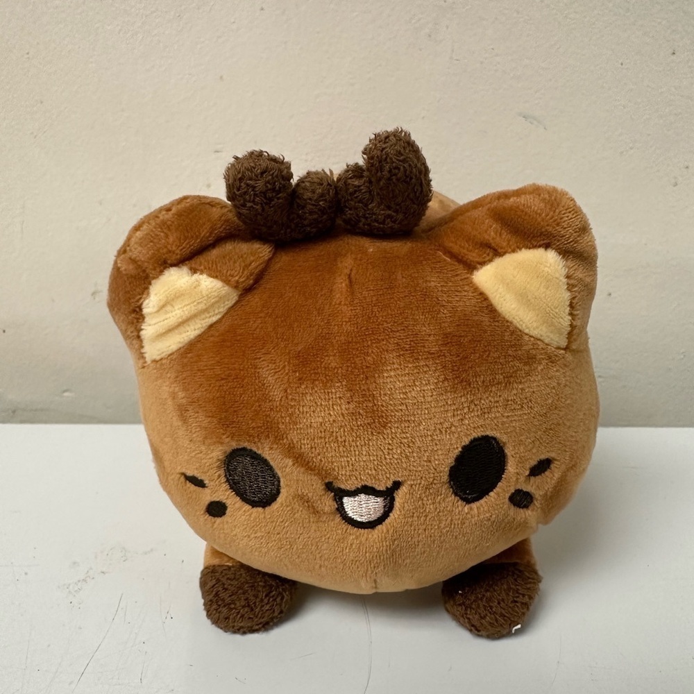 Aurora Tasty Peach Meowchi Reindeer Cat 7 Inch Plush